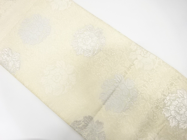 JAPANESE KIMONO / ANTIQUE FUKURO OBI / SILK / WOVEN PAULOWNIA